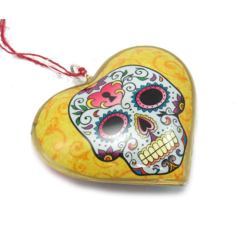 Bridal Skeleton Trio Heart Ornament