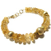 Citrine Bracelet with Gold Plated Trigger Clasp