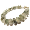 Rutilated Quartz Knotted Bracelet with Sterling Silver Toggle Clasp