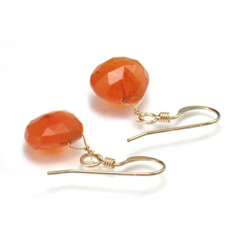 Carnelian Earrings with Gold Filled French Ear Wires