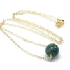 Apatite Bead Necklace on Gold Filled Chain and Gold Filled Spring Ring Clasp
