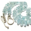 Aquamarine Necklace with Sterling Silver Toggle Clasp