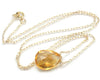 Citrine Necklace on Gold Filled Chain with Gold Filled Spring Ring Clasp