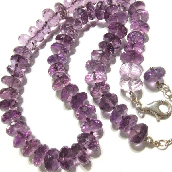 Amethyst Necklace or Bracelet Combo with Sterling Silver Trigger Clasp