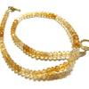 Citrine Necklace with Gold Plated Clasp