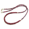 Ruby and Ruby-Zoisite Necklace with Sterling Lobster Claw Clasp