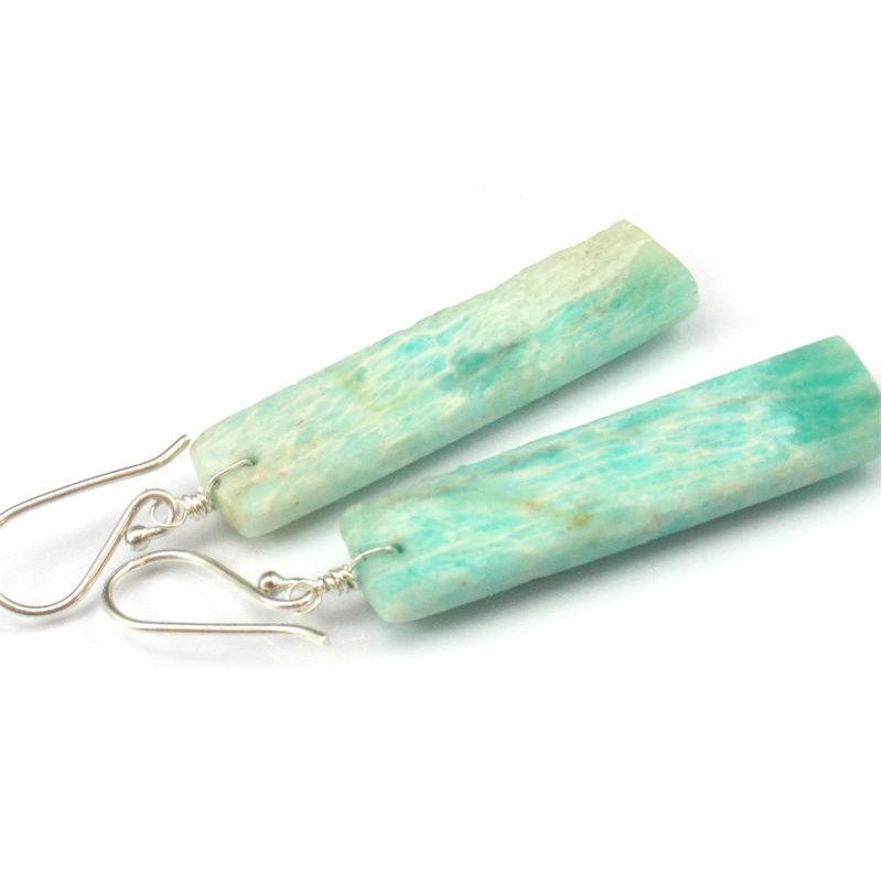 Amazonite Earrings with Sterling Silver French Ear Wires