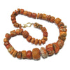 Antique Coral Necklace with Gold Plated J-Hook Clasp
