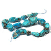 Sleeping Beauty Turquoise Nuggets with Pyrite and Quartz Strand