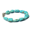 Sleeping Beauty Turquoise Bracelet with Sterling Silver Trigger Clasp