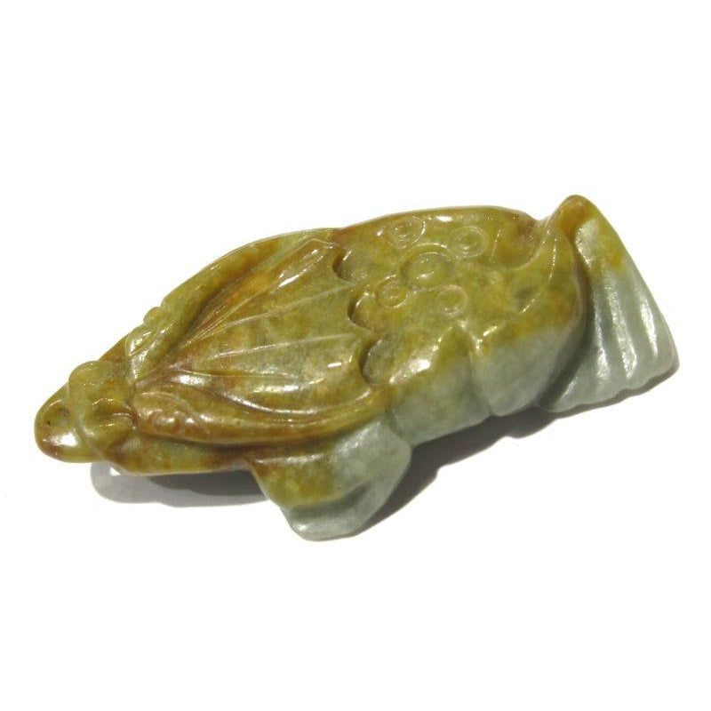 Jade Golden Three Legged Wealth Beckoning Frog Pendant