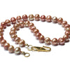 Fresh Water Pearl Knotted Necklace with Gold Plated S Hook Clasp