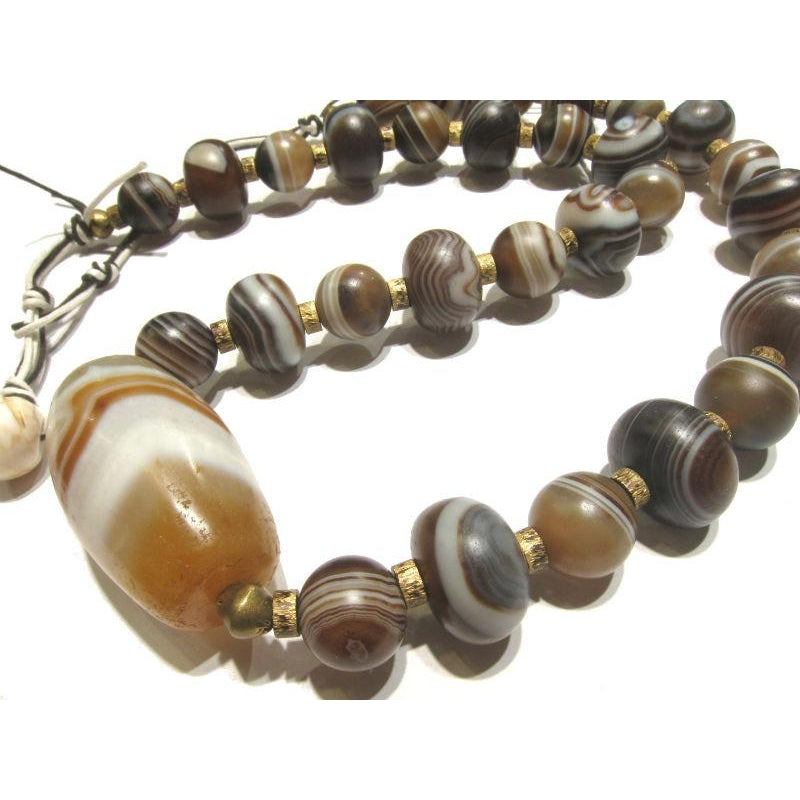 Banded Agate Heirloom Beads