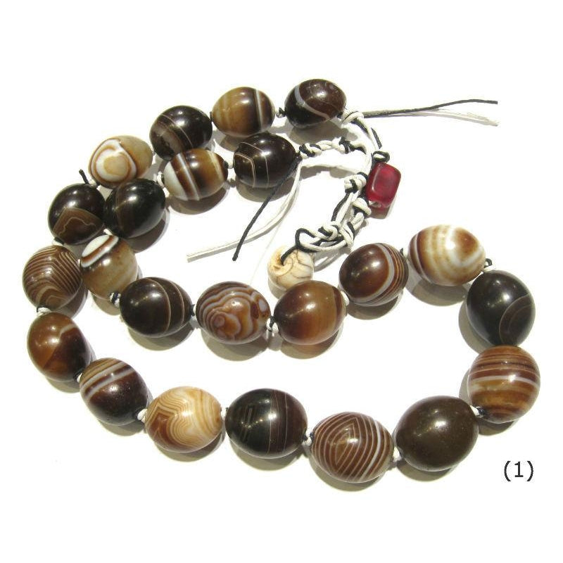 Banded Agate Heirloom Beads 1