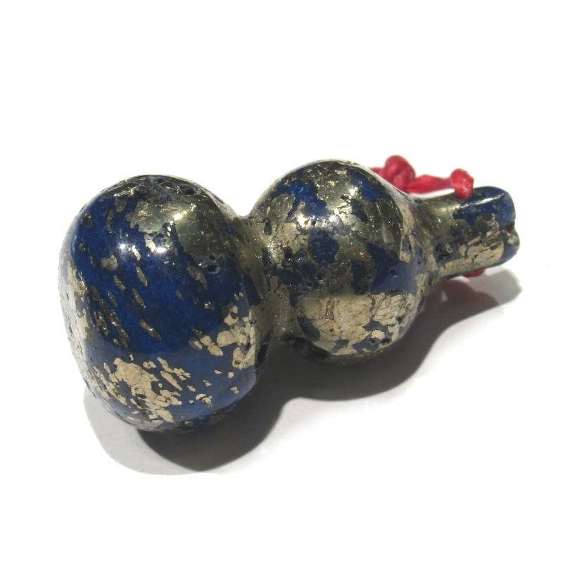 Lapis/ Pyrite Carved Gourd