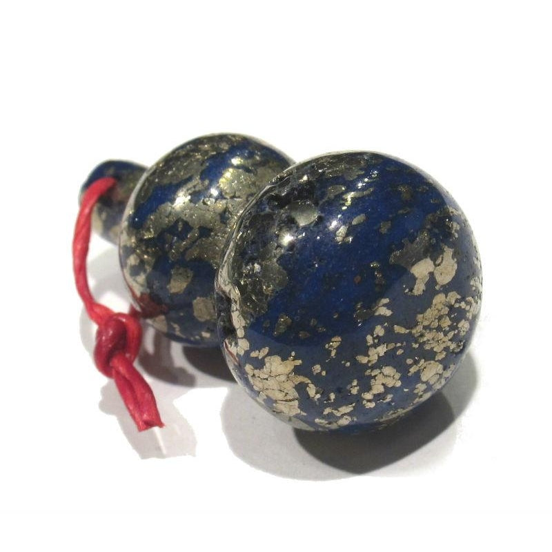 Lapis/ Pyrite Carved Gourd