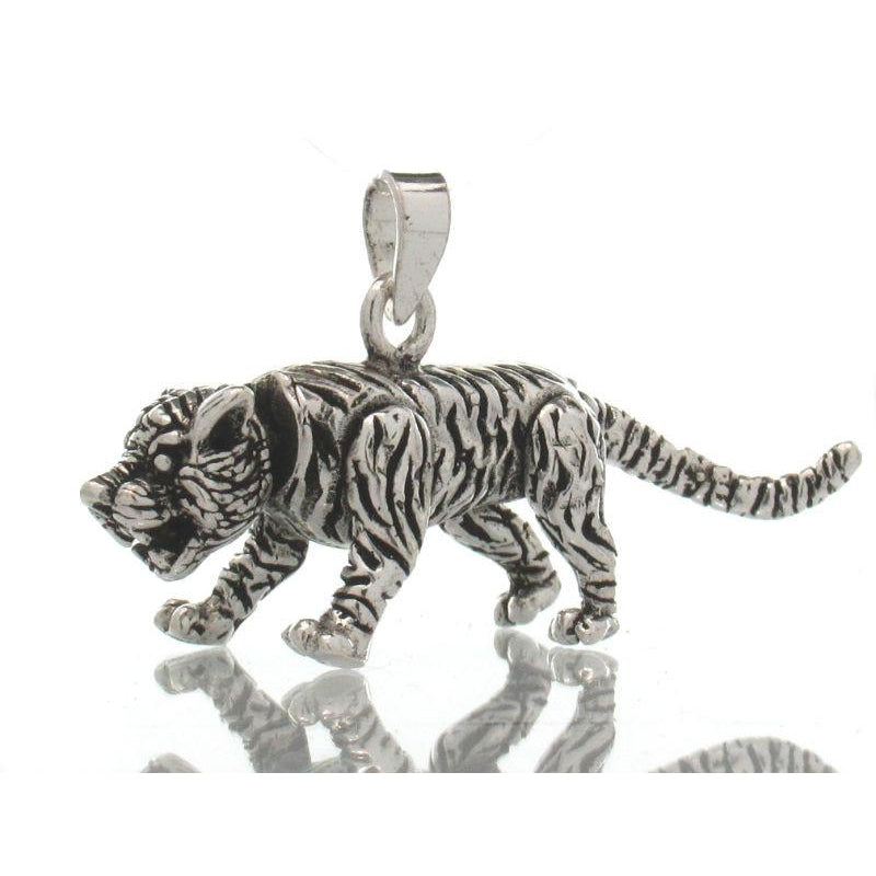 Sterling Silver Semi-Articulated Tiger Pendant