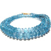 Swiss Blue Topaz Necklace with Gold Filled Toggle Clasp