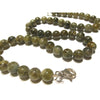 Green Garnet Necklace with Sterling Silver Trigger Clasp