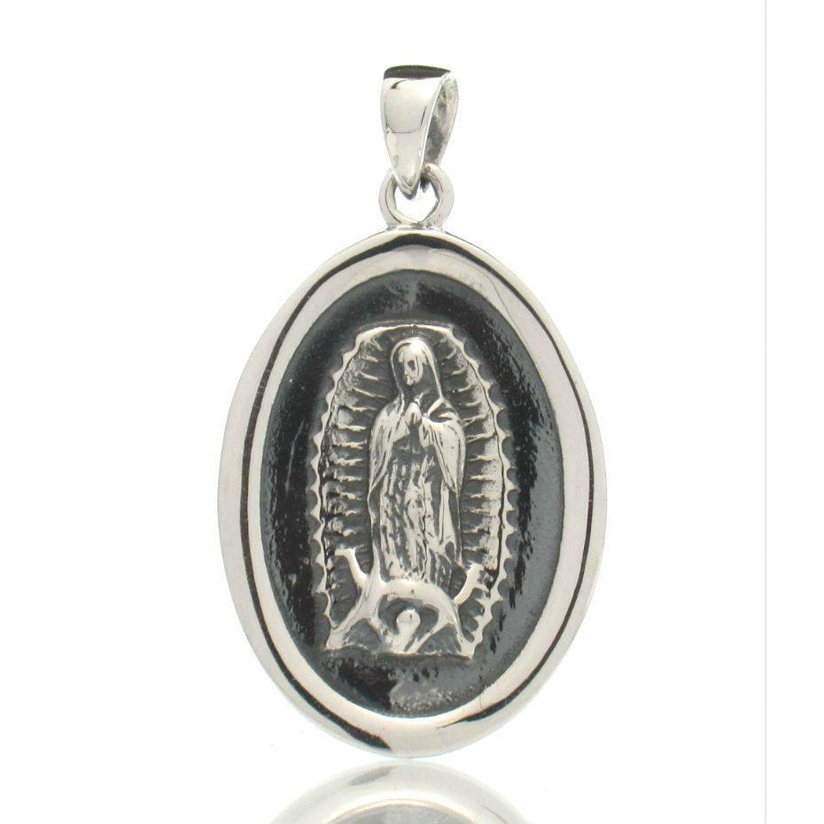Sterling Silver Virgin of Guadalupe Pendant