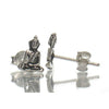 Sterling Silver Tiny Buddha Stud Earrings