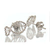 Sterling Silver Wire Fish Stud Earrings