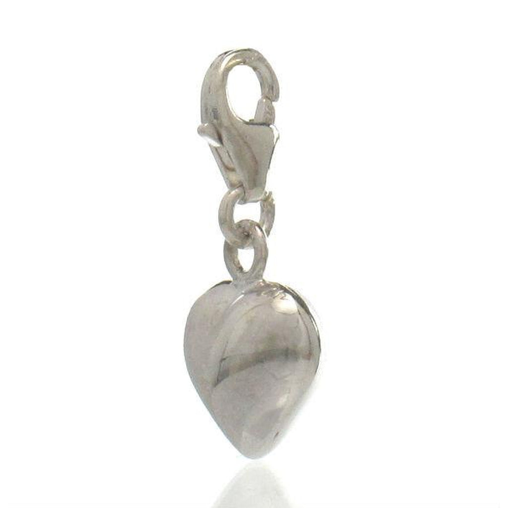 Sterling Silver Heart Charm with Clasp