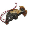 "Plentiful" Fish Hand Carved Cow Horn Pendant