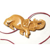 "Obstacle Removing" Elephant Hand Carved Cow Bone Pendant