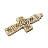 Ethiopian Coptic Style Cross Hand Carved Cow Bone Pendant 1