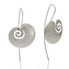 Sterling Silver Hand Hammered Magatama Earrings