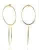 Gold Plated Over Sterling Silver Brushed Double 8's Earrings
