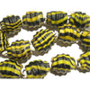 Naga Glass "Ridged Yellow Jacket" Trade Beads