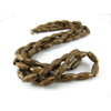 Industrial Cross-Hatched Brass Bead Strand