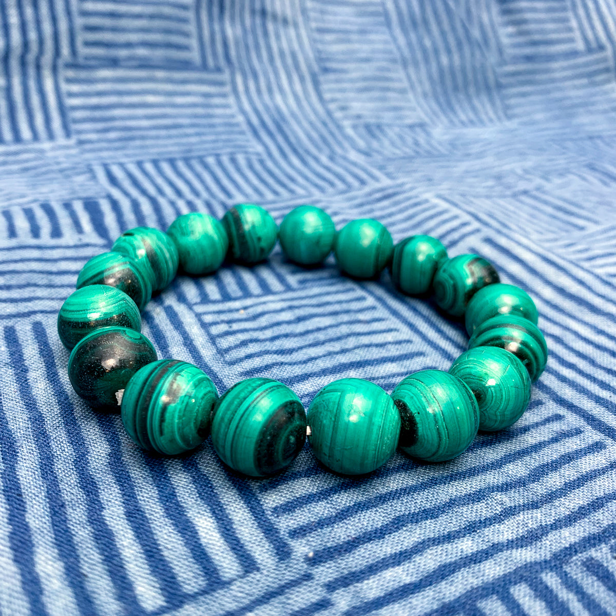 Malachite 12mm Stretch Bracelet – Beads of Paradise