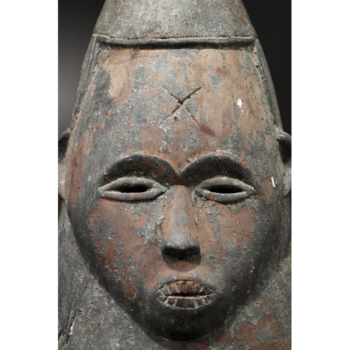Mende / Bassa Female Helmet Mask, Sierra Leone / Liberia #891
