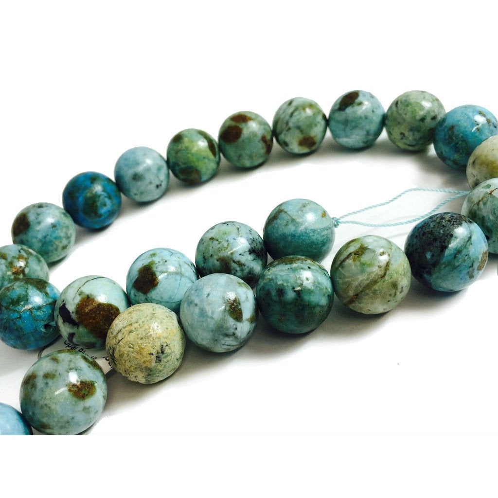 Opal Blue Smooth 16mm Rounds Strand