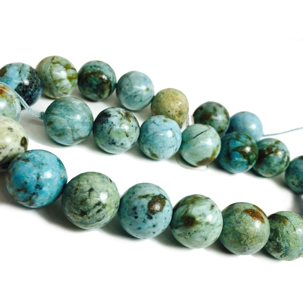 Opal Blue Smooth 16mm Rounds Strand