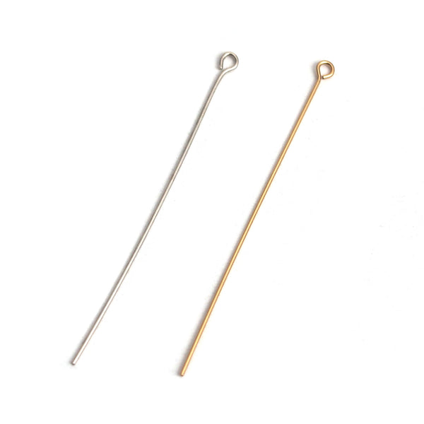 Sterling Silver/Gold Filled Eye Pins 2"