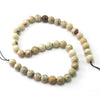 African Opal White Faceted Rounds 10mm Strand