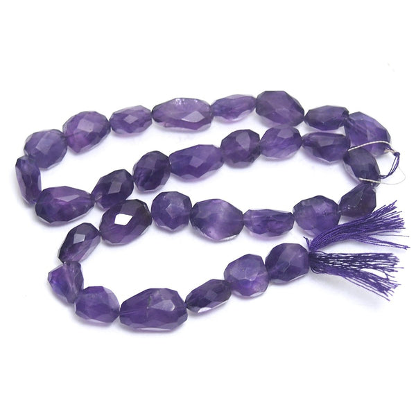 Amethyst Faceted Nuggets Small Strand