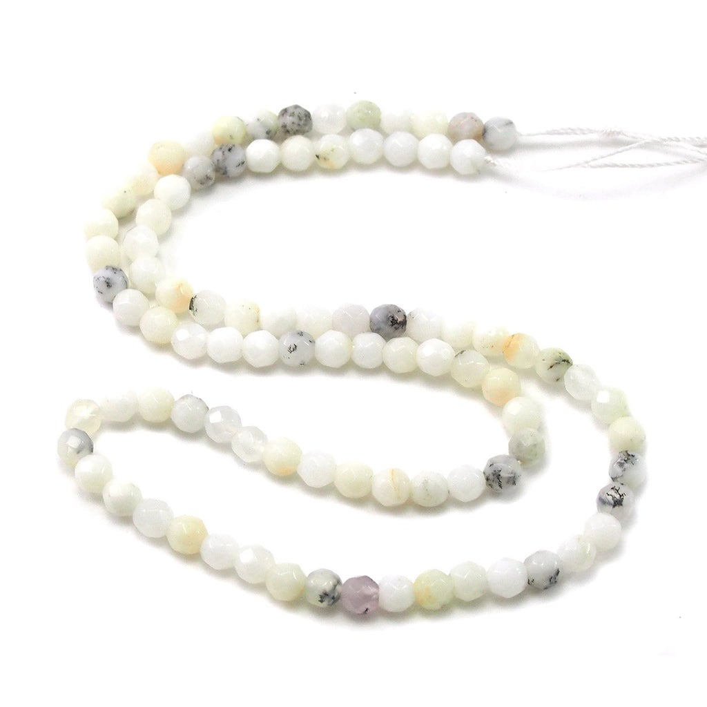Opal White Faceted Rounds 4mm Strand