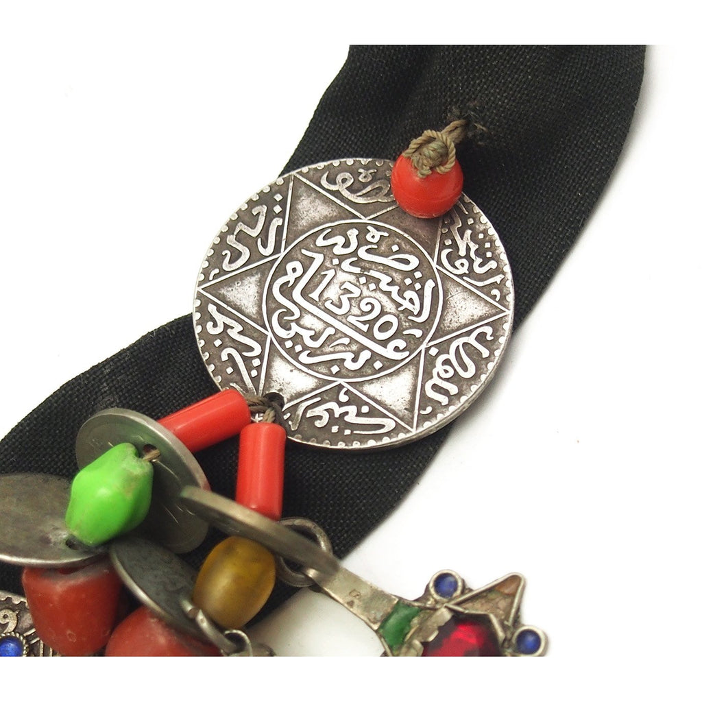 Berber Dowry Coin/Enamel Heirloom Headpiece