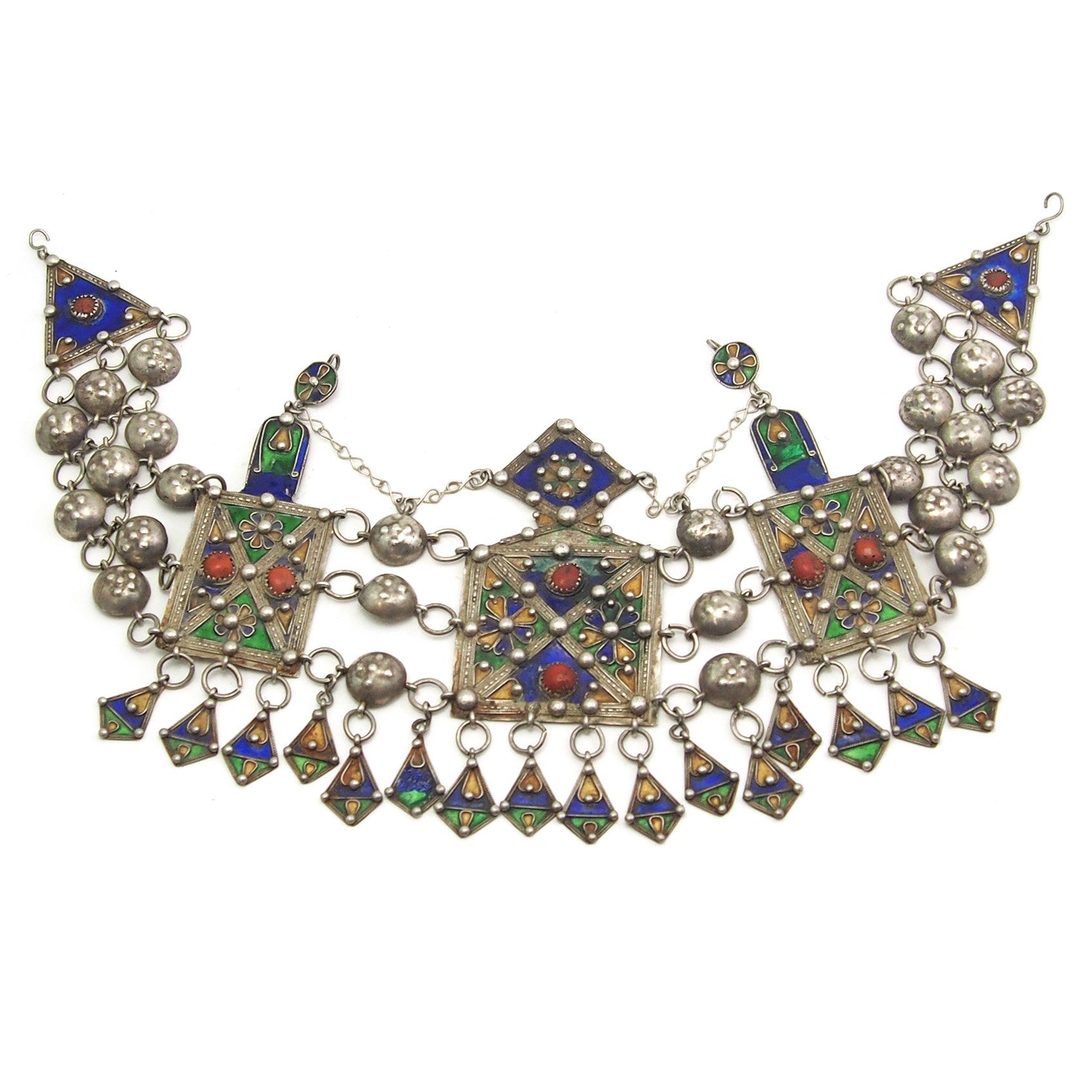 Kabyle Enamel Chain-Link Crown – Beads of Paradise
