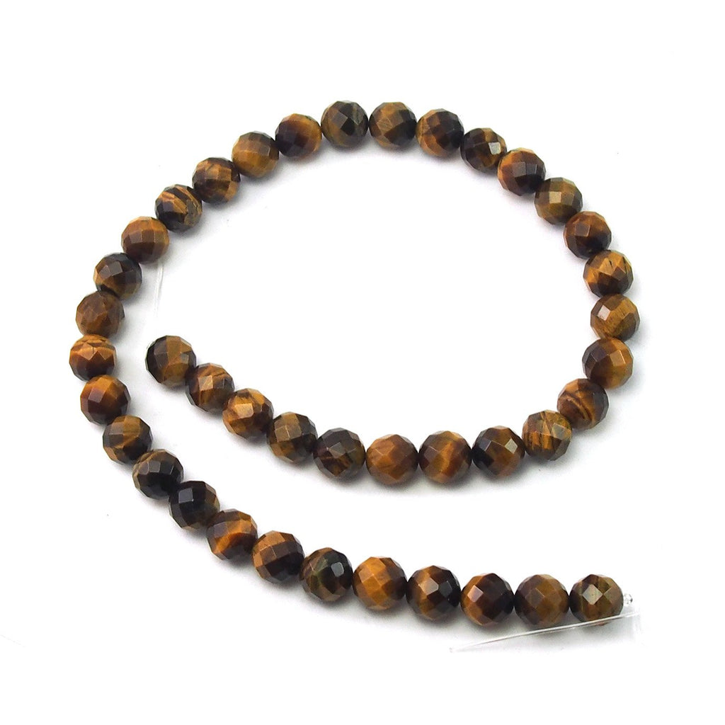 Tiger's Eye Faceted Rounds 10mm Strand
