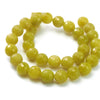 Jade Olive Faceted Rounds 12mm Strand