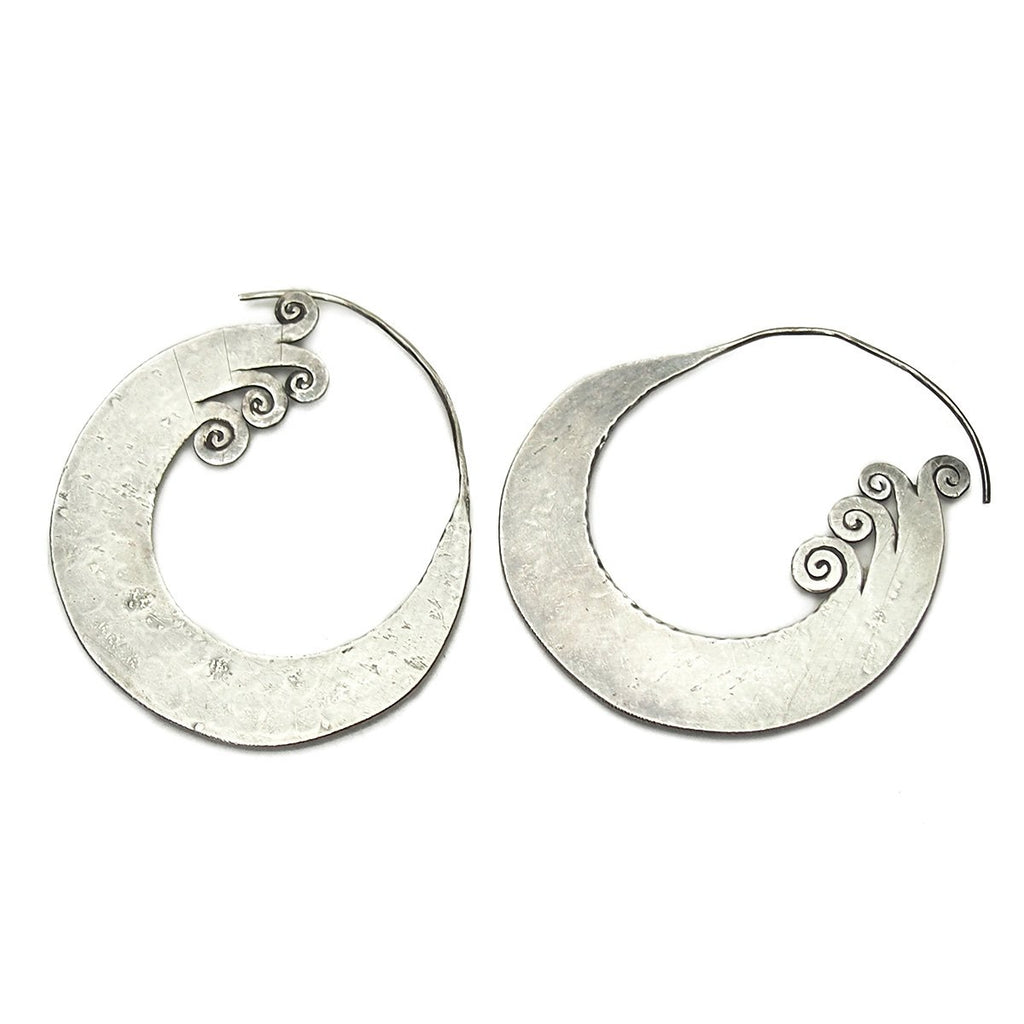 Sterling Silver Tsunami Hilltribe Earrings