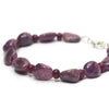 Ruby Bracelet with Sterling Silver Trigger Clasp