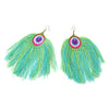 Hilltribe Peacock Style Tassel Earrings