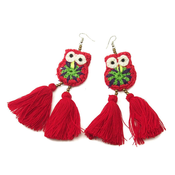 HIlltribe Owl Earrings